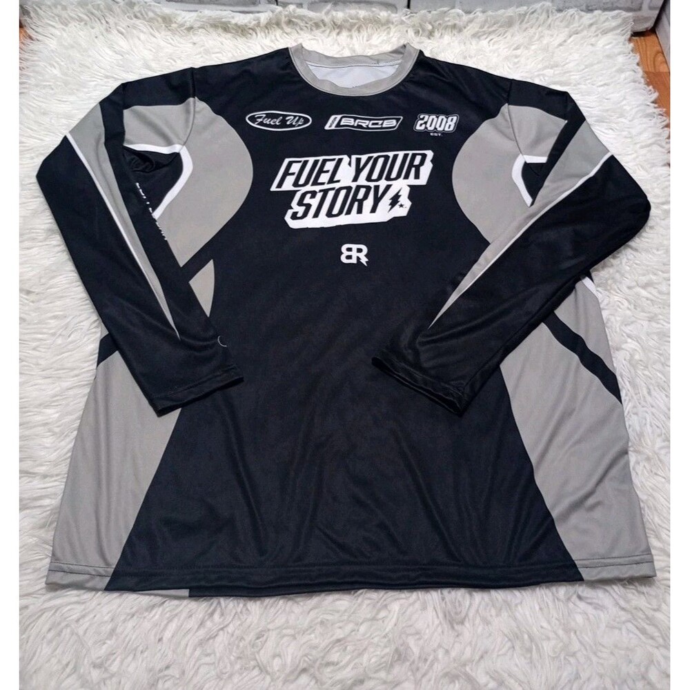 Black Rock Coffee Bar Jersey Adult Large L Fuel Your Story Long Sleeve Motocross